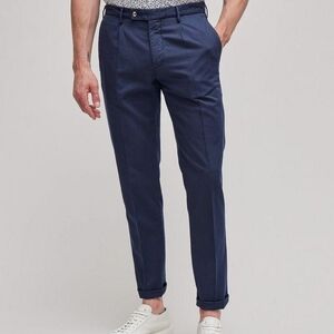 Luigi Bianchi slim fit pleated dress pant